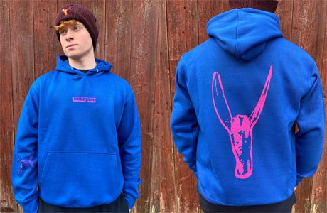 Blue and pink hoodie Medium SOLD